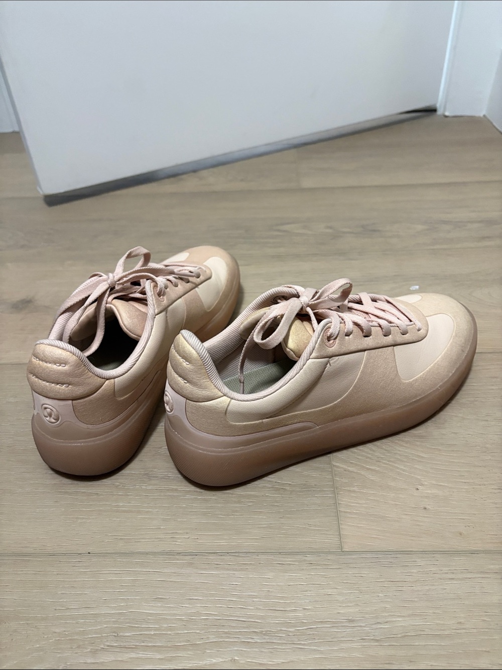 lululemon athletica Women’s Low-Top Lace-Up Sneakers in Blush and Nude